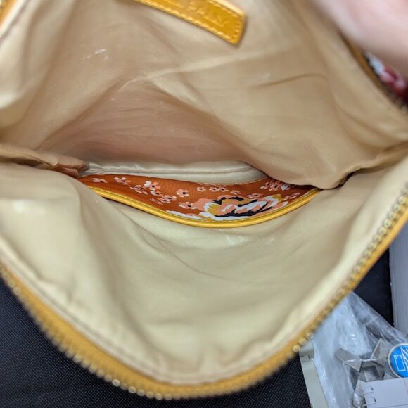 Floral Orange and Yellow Clutch - Picture 4 of 5